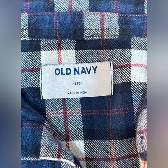 Old Navy 100% Cotton Plaid Buttondown *Excellent Cond* Size XS (5) - Picture 4 of 6
